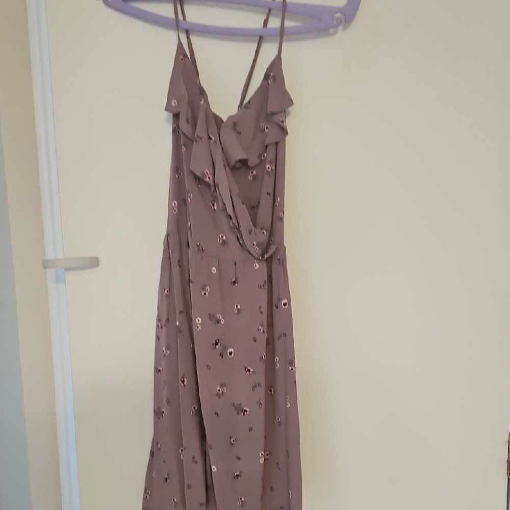 Garage Purple Wrap Sundress Spaghetti Strap